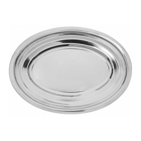 Travessa Oval Rasa 20,5 cm em Aço Inox